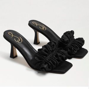 NWT Sam Edelman Kady Mule Black Satin